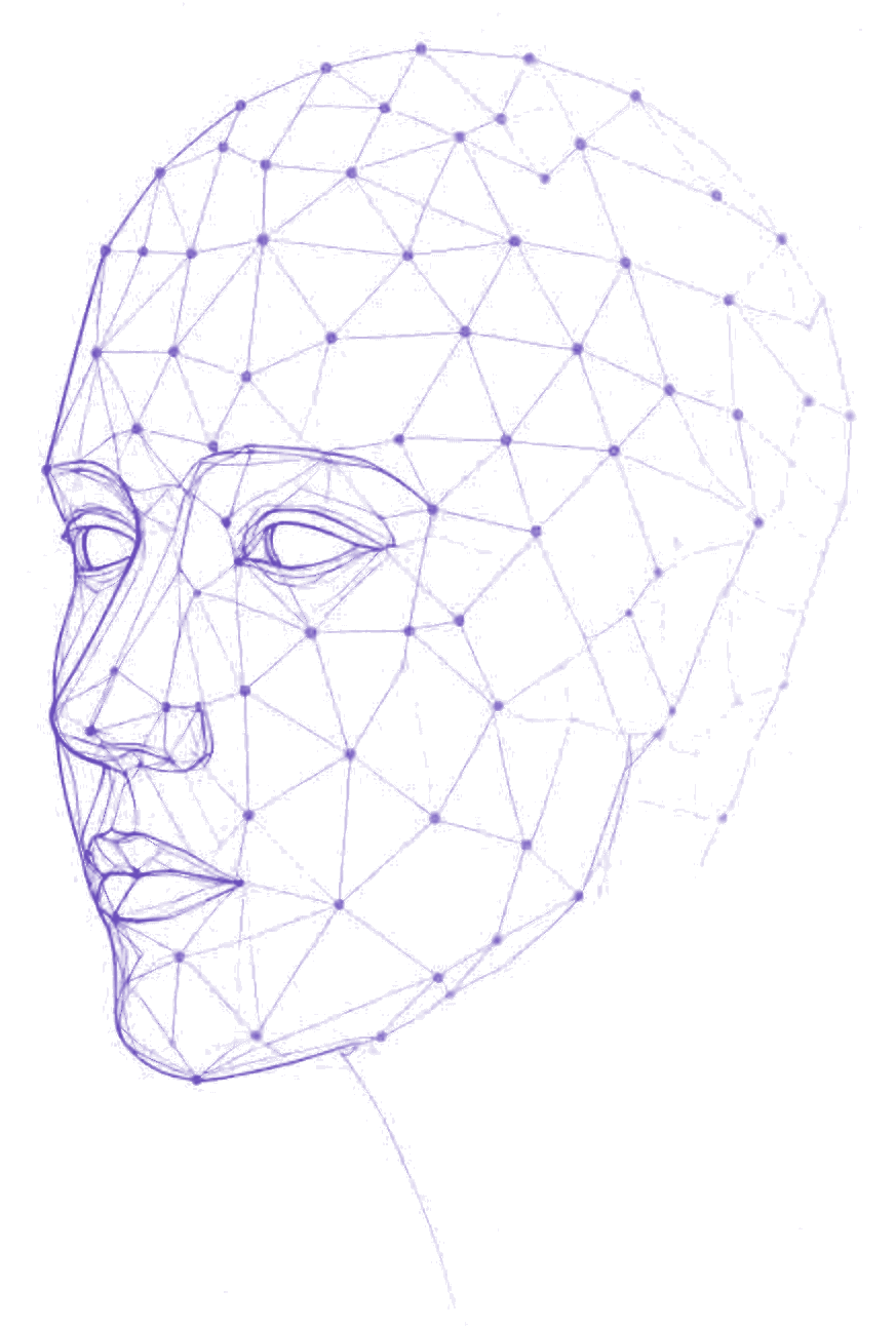 Abstract line drawing of a face